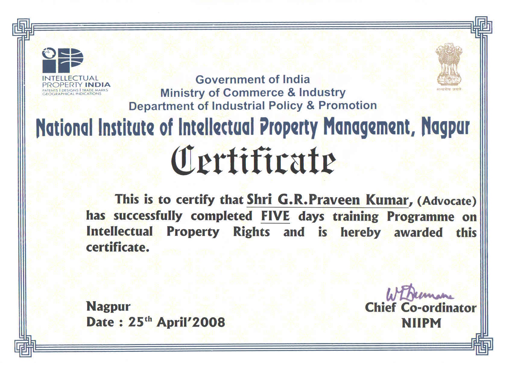 Sikkim Manipal Certificate 